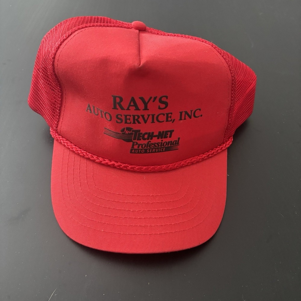 Ray's Auto Service Red SnapBack Mesh Trucker Hat OSFM
